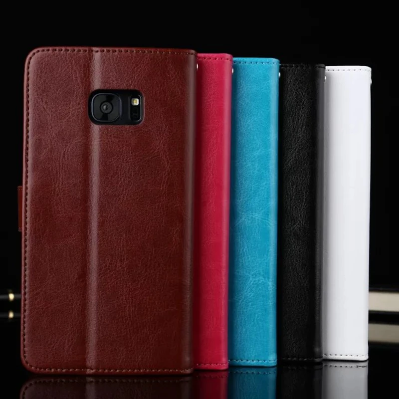 Кожаный чехол-бумажник с откидной крышкой для Samsung Galaxy S3 S4 S5 S6 S7 Edge S8 S9 Plus Note 8 A3 A5 A7 J3