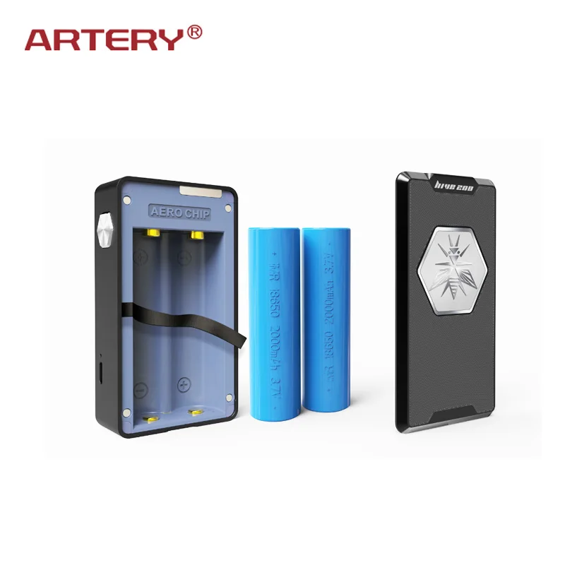 Оригинальный артерия улья TC 200 Вт коробка Vape мод питание от Двойной 18650 батареи