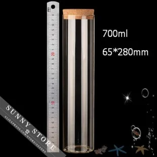 2 шт./Лот стеклянные бутылки с пробкой 65x280 мм 700 мл | Канцтовары для офиса и дома