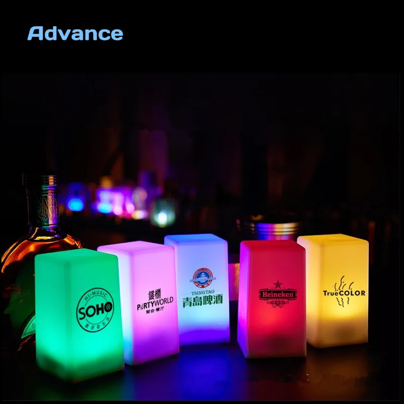 Светодиодный стол для бара QR-код индивидуальный логотип ресторан обеденное