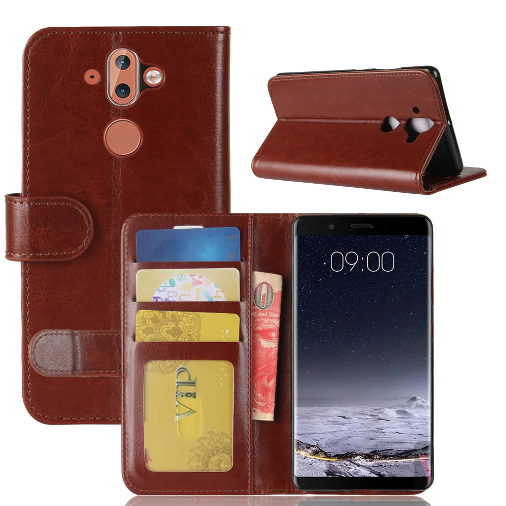 Брендовый кожаный чехол бумажник gligle R64 с узором для Nokia 8 sirocco защитный