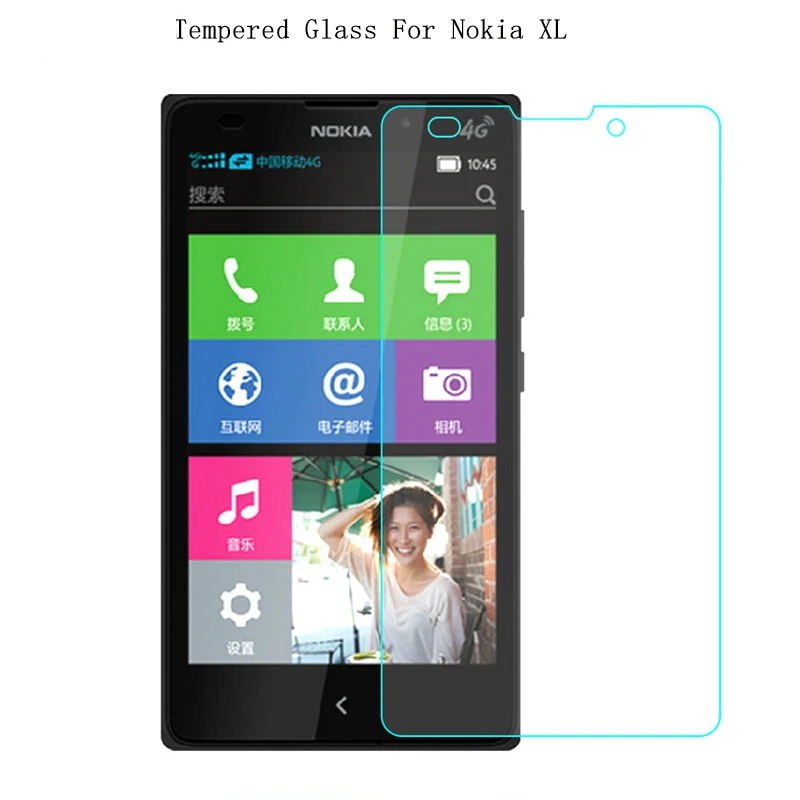 Для Nokia XL закаленное Стекло 9 H Высокое качество защитный Плёнки взрывозащищенные Экран протектор для Nokia XL 4 г 1030 1061
