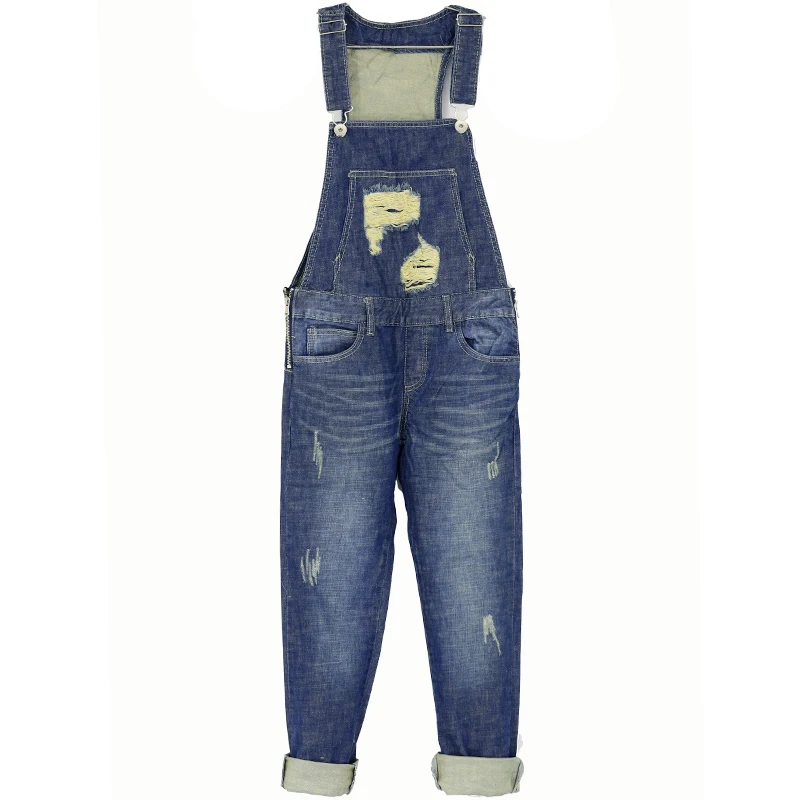 

2020 Spring New Korean Modis Version Denim Overalls Women Loose Large size One-piece Suspender trousers