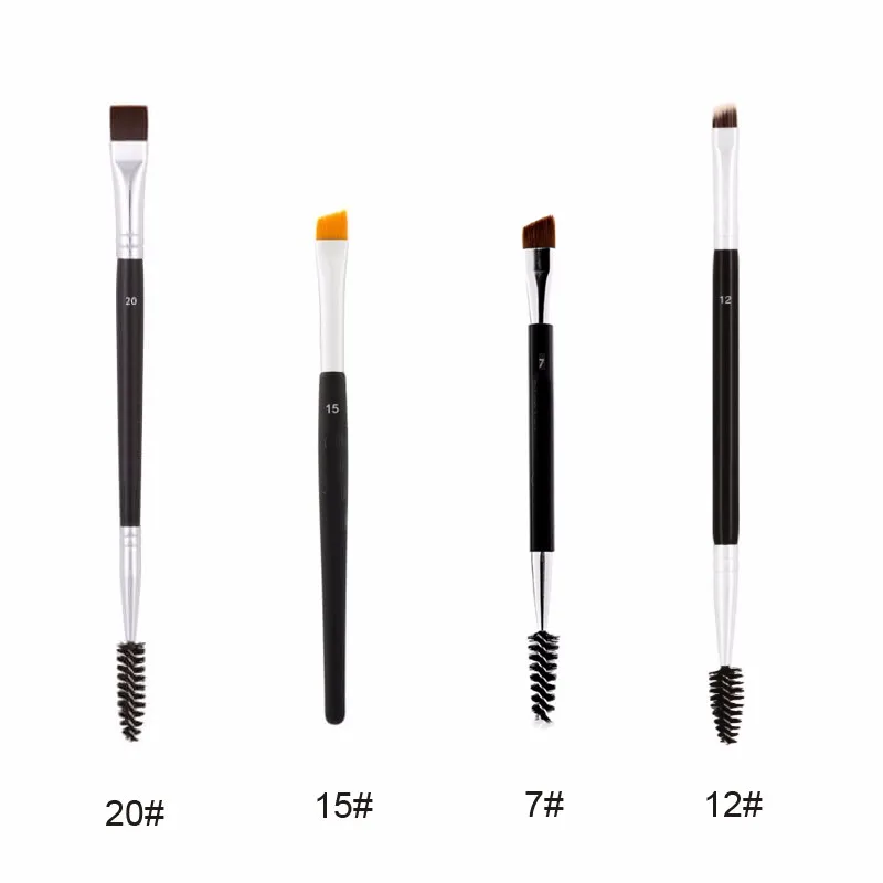 Duo бровей Кисточки 12#15#7#20# бровей Enhancer угловой брови Кисточки+ расческа профессиональная Красота макияж инструмент 1 шт