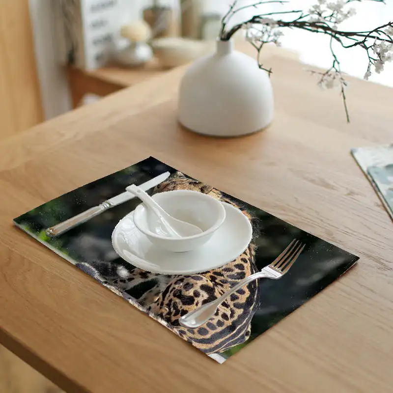 2 32X42 салфетки хлопок белье Африканский животный узор салфетки De Table Tissu обеденный стол для всей семьи кухонные материалы для ресторанов и отелей - Цвет: 2