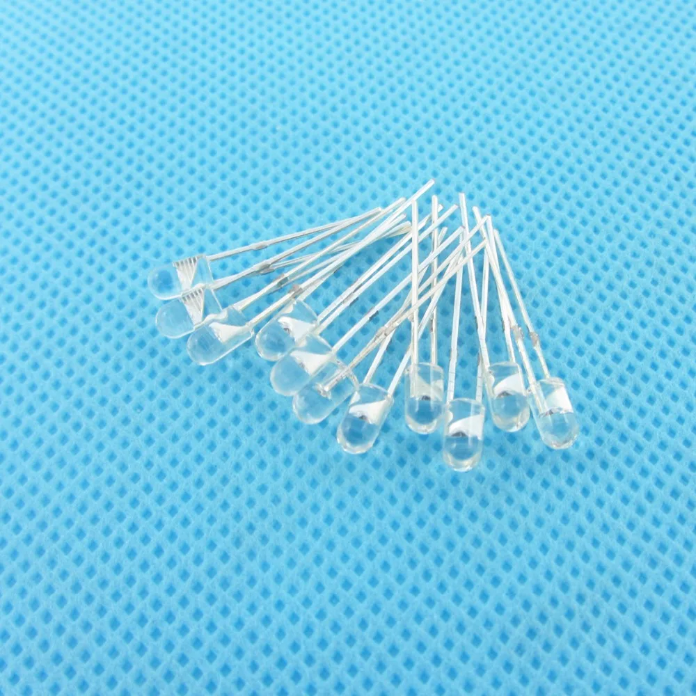 3 мм синий светодиод Круглый Безграничный светоизлучающий диод прозрачная