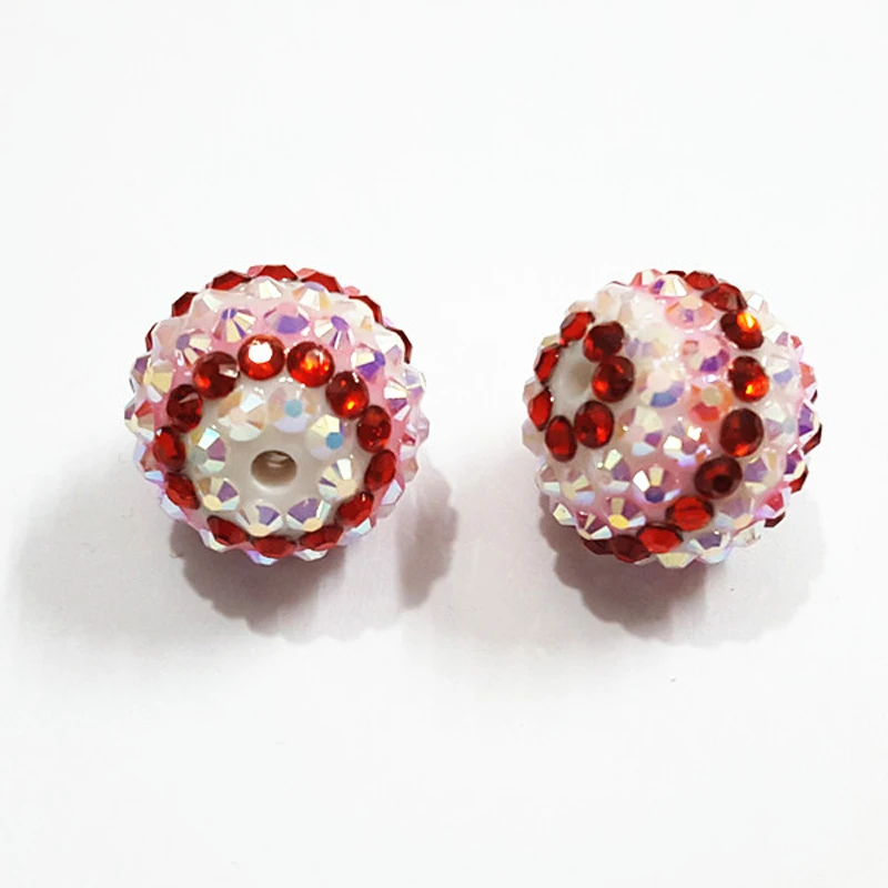 Оптовая продажа! 20 мм 100 шт./пакет смолы полоса Стразы шар бусы для Модные женские