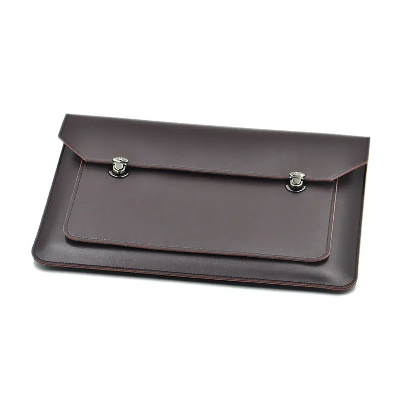 Double Layer Briefcase style Laptop Bag Cover Microfiber Leather NoteBook Sleeve Case For 2018 MacBook Pro Air 12/13.3/15.4 | Компьютеры и