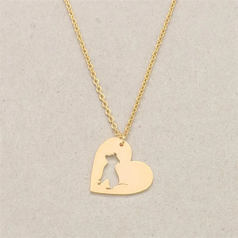 Милое сердце яма бульдог подвески ожерелья для женщин ювелирные изделия из