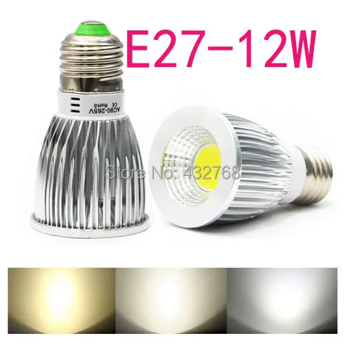 E27 Dimmable 12W CREE Ultra Bright Round AC85 265v LED COB Spot Light Bulbs L06 Free Shipping+Tracking Number|bulb led|bulb socketbulb 120v |
