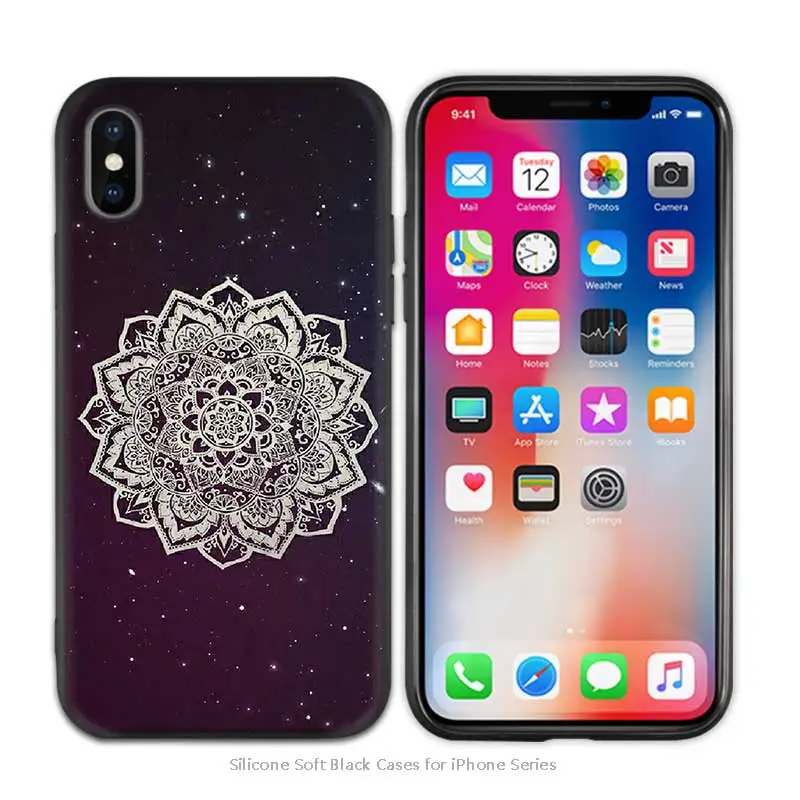A017 Противоударный ТПУ силиконовый чехол с мандалой чакрой йогой для iPhone X XS XR XS 11 11Pro Max 7 8 6 6S 5 5S SE Plus Fundas Capa - Цвет: A017