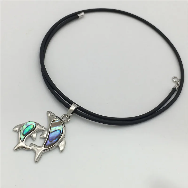 Новое ожерелье с кулоном из натуральной морской ракушки и дельфинов 27x42 мм 18