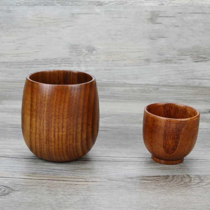 Деревянная кружка для кофе и чая ручной работы ююба из натурального дерева