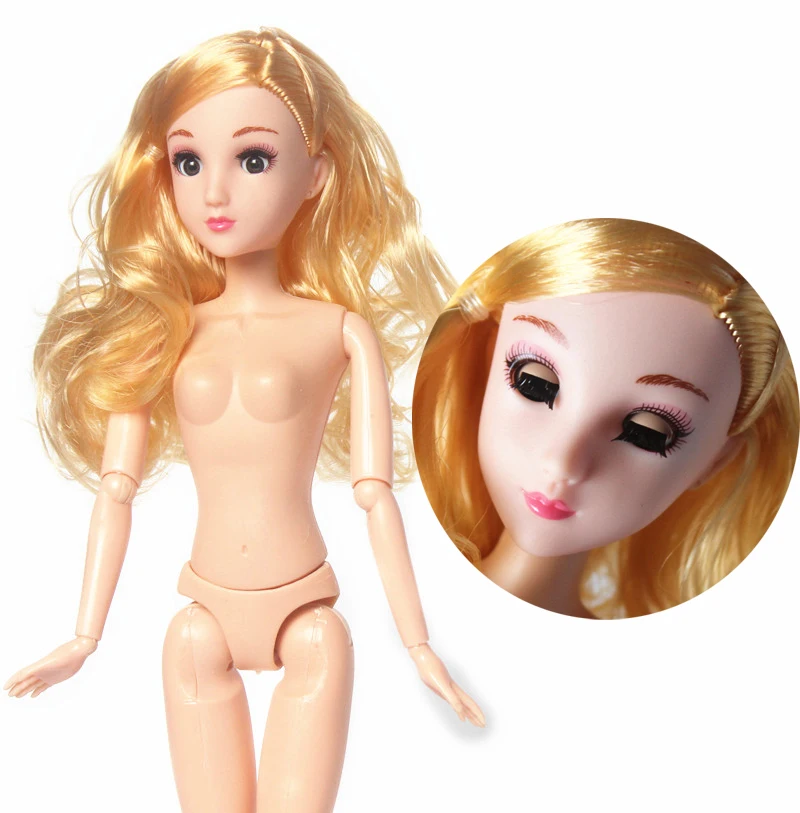 Кукла с обнаженными глазами Blink 4D/реальные глаза Обнаженная кукла/12 фото/кудрявые