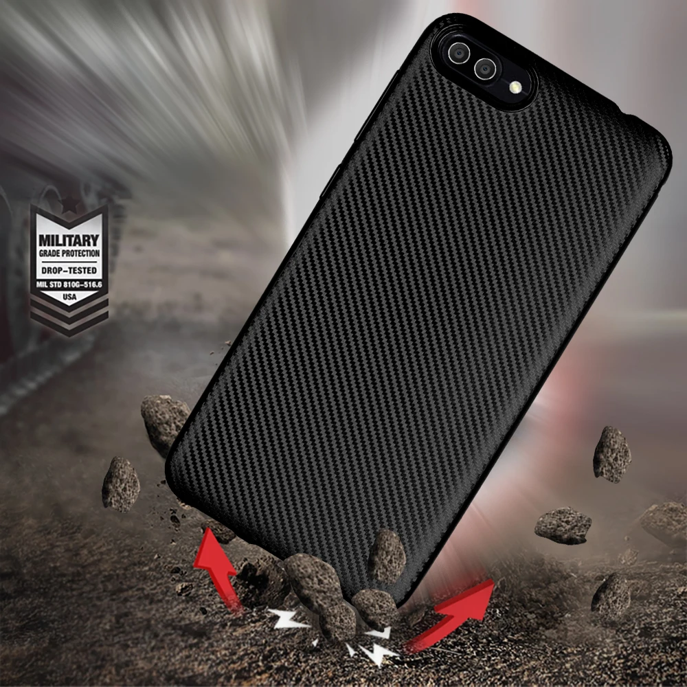 Чехол HATOLY для Asus Zenfone 4 Max ZC520KL ультратонкий мягкий чехол-накладка из углеродного