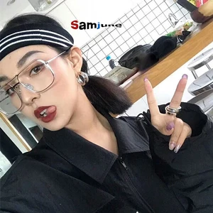Samjune 2018 Photochromic Women Titanium Adult Oval Star Lady Fashion Sunglasses New Square Metal Brand Men's Glasses