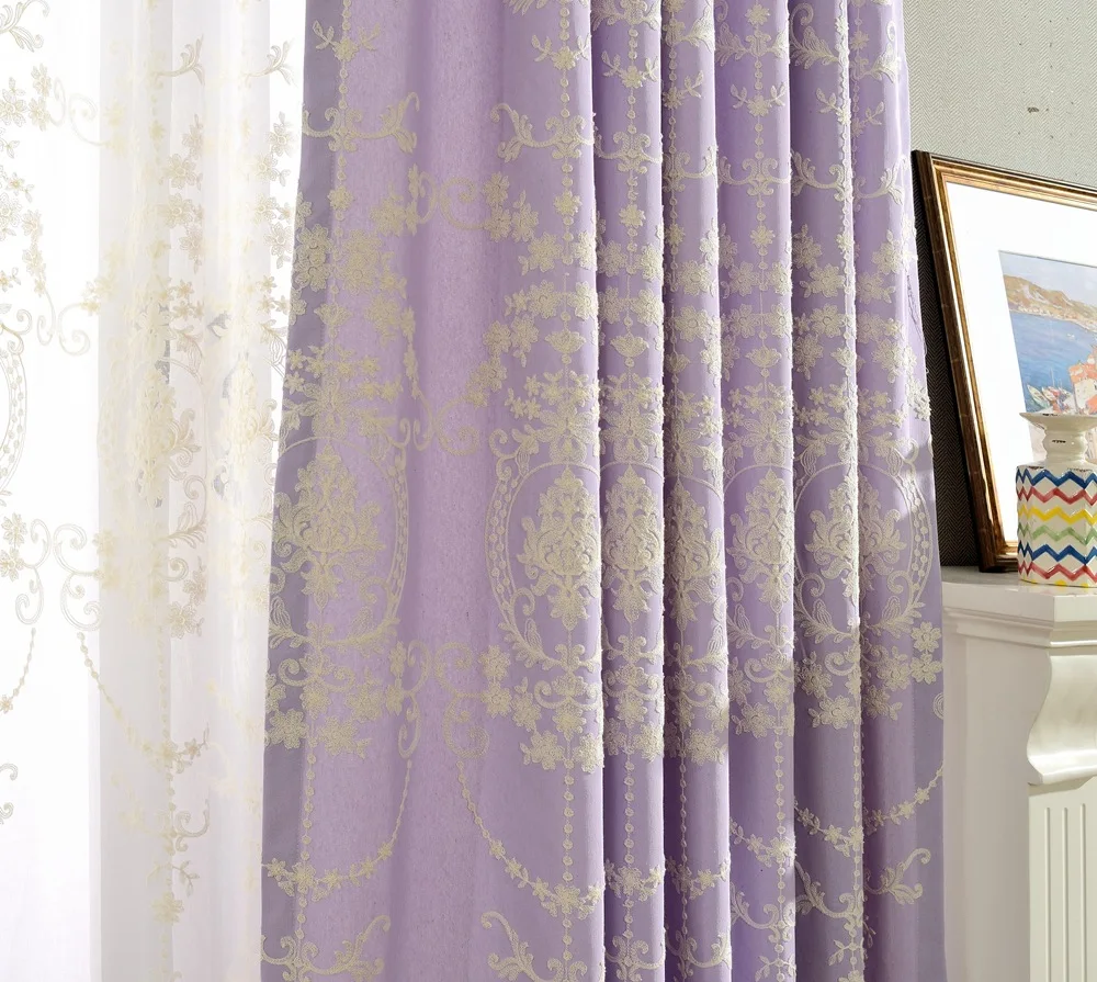 Трехмерная вышитая занавеска цветы растительные пасторальные шторы занавески