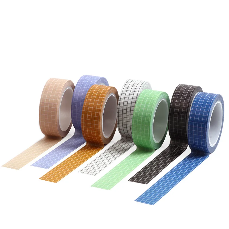 

10M Black White Grid Kawaii Planner Handbook Decorative Paper Washi Masking Tape School Supplies Japanese Stationery