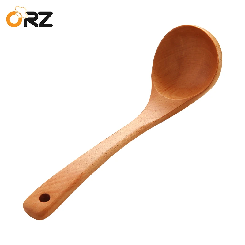 ORZ деревянная ложка для супа Черпак соус ковш каши ложка-Лопатка риса деревянный