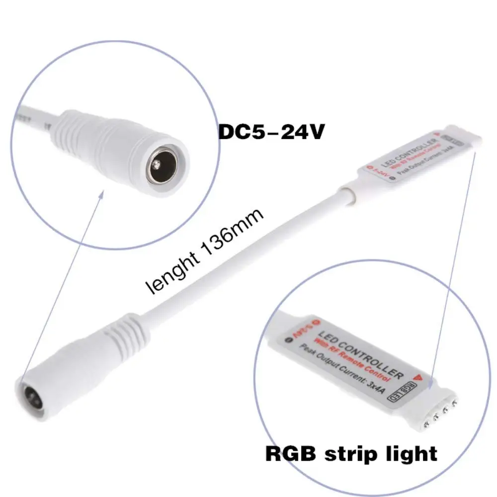 DC 5 V-24 V 10 ключей Мини RF пульт дистанционного управления для 3528 5050 RGB светодиодные