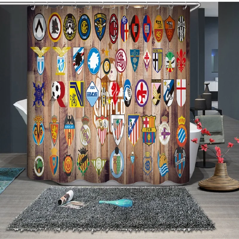 

Cartoon Pattern Modern Polyester Waterproof Mildew Shower Home Decoration Curtain Bathroom Curtain