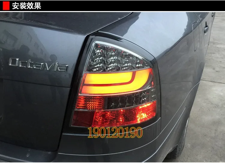 JGD абсолютно стиль для Skoda Octavia задний светильник s 2007-2009 светодиодный задний светильник светодиодный DRL Singal автомобильный светильник s