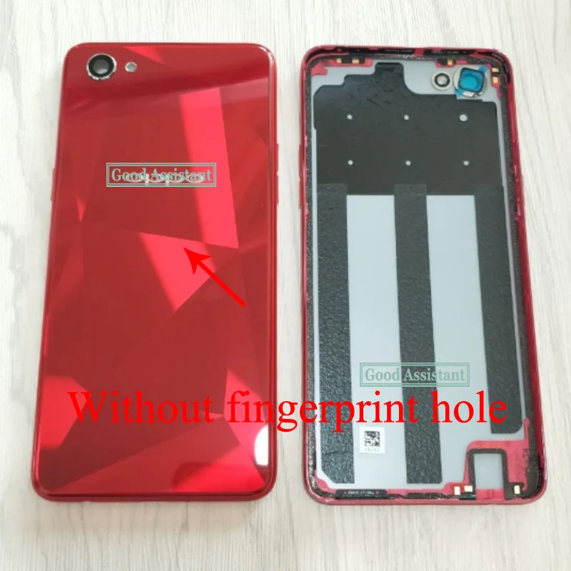 Red Without hole Черный/красный/розовый/серебристый для Oppo F7/Oppo F7 Youth Edition/Oppo A3 задняя крышка батарейного отсека для двери чехол для задней части стекла - Цвет: Red Without hole