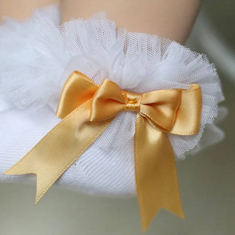 2018 детские носки хлопковые для новорожденных кружевные гетры с оборками Chaussette Bebe