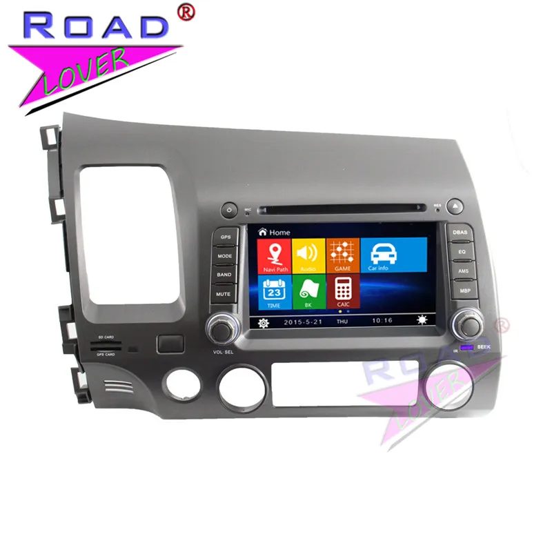 Автомобильный мультимедийный DVD-плеер TOPNAVI Wince 6 0 2Din для Honda Civic LHD 2006-2011 стерео