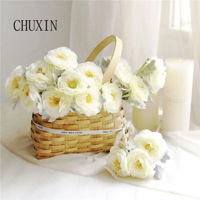 5 шт. искусственный букет невесты цветок Шелковая Роза имитация Lulian свадебное