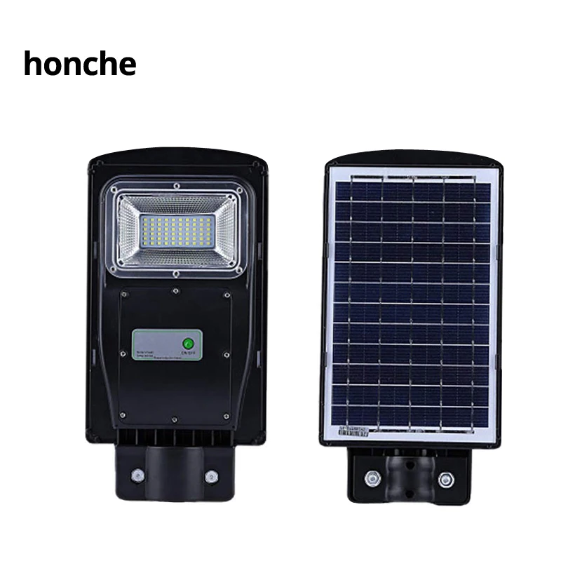 20W LED High brightness Solar Powered Street Light Dusk to Dawn LEDs Lamp Beads 6200K Cool White PIR Motion Sensor Lamps