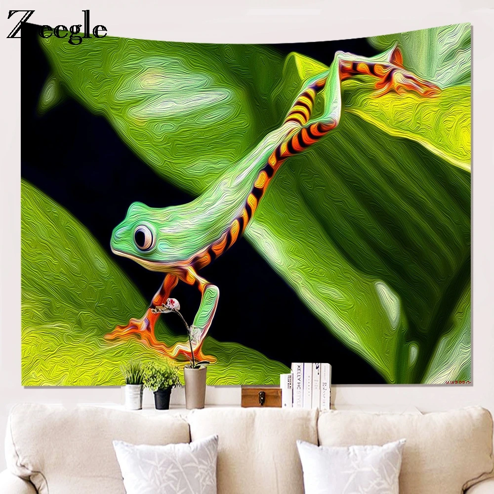 Zeegle противотуманный напечатанный настенный гобелен полиэфирная скатерть хиппи