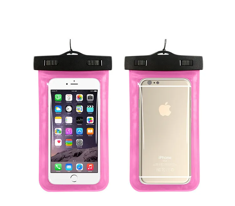 Pink Универсальный герметичный Водонепроницаемый чехол для iPhone X 8 7 6S плюс Чехол сумка Чехлы для телефона Coque водонепроницаемые чехол для телефона - Цвет: Pink