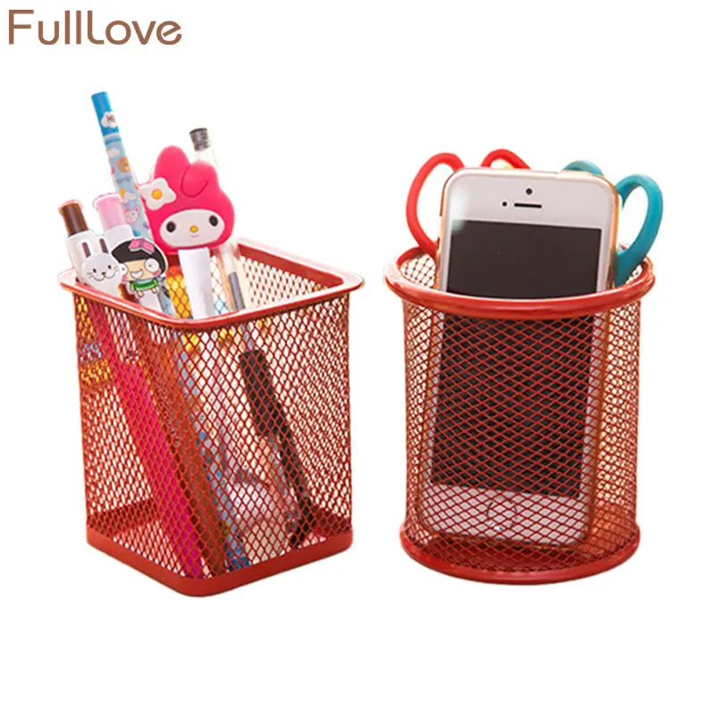 1 шт. металлический держатель для ручек настольный органайзер Круглый квадратный