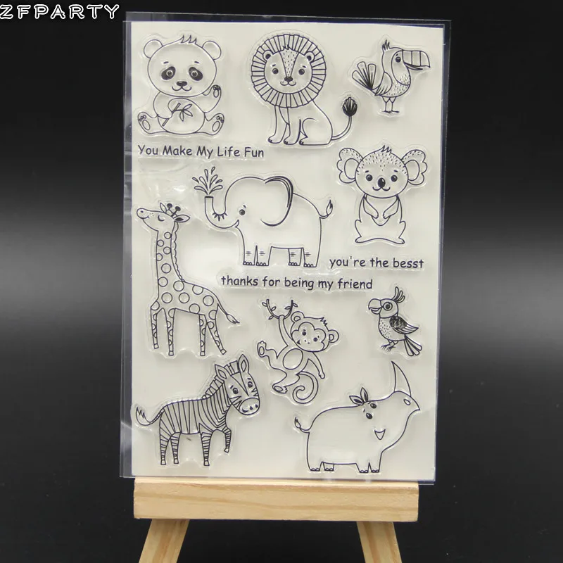ZFPARTY счастливый прозрачный силиконовый штамп для DIY скрапбукинга/фото