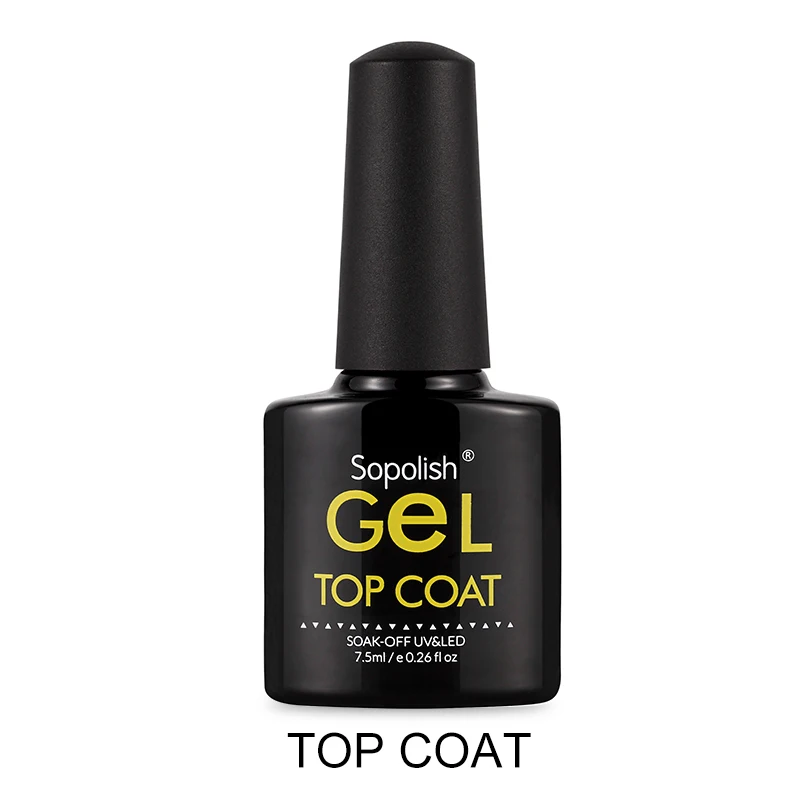 TOP COAT Sopolish Гель-лак для ногтей УФ Цвета Vernis Полупостоянный маникюр верхнее Базовое покрытие Гибридный гвоздь искусство замочить от Rosalind - Цвет: TOP COAT