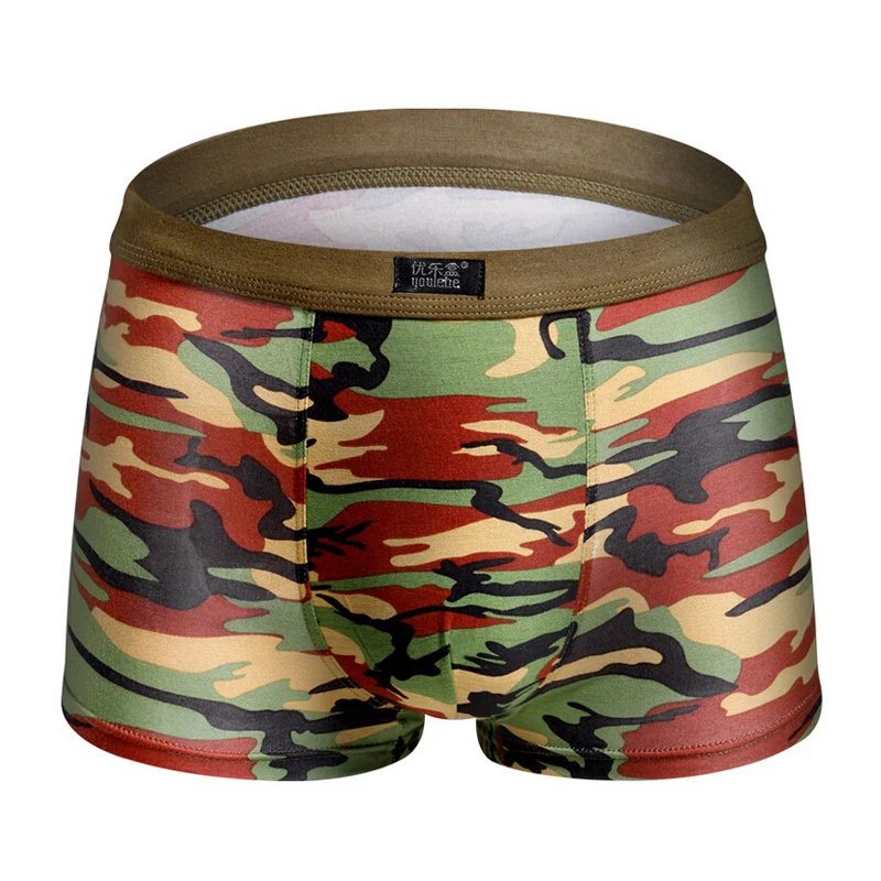 

Camouflage Boxer Men Underwear Cuecas Men's Elastic Sexy Breathable Underpants Modal Panties Boxers Camo Shorts 3/4Pcs/lot