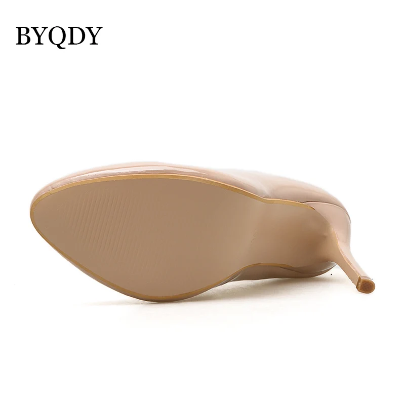 BYQDY/Новинка 2018 года женские туфли лодочки на тонком каблуке сезон весна осень