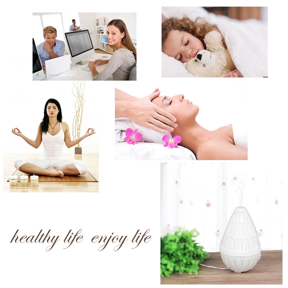 Glass Aromatherapy Essential Oil Diffuser Air Humidifier with Color LED Lights Ultrasonic Purifier Aroma Mist Maker |