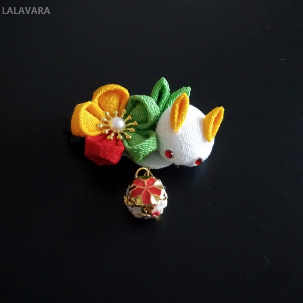 LALAVARA 10 шт. заколки для волос с кроличьими колокольчиками для детей, японские аксессуары для волос kawaii для девочек