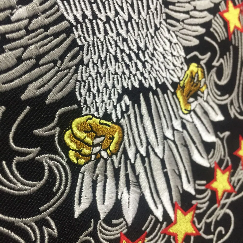 USA FLAG Eagle Iron On Patch Embroidered Applique Sewing Label punk biker Patches Clothes Stickers Apparel Accessories Badge | Дом и сад