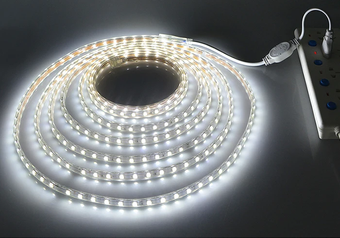 SMD 5050 AC 220 V Светодиодная лента наружная Водонепроницаемая 220 V 5050 V 220 V Светодиодная лента 220 V SMD 5050 Светодиодная лента светильник 5M 10M 20M 25M 220 V