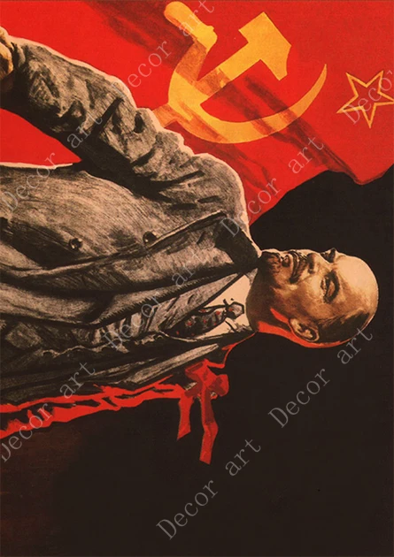 Коммунистический лидер Ленин Сталин Картина на холсте винтажные настенные