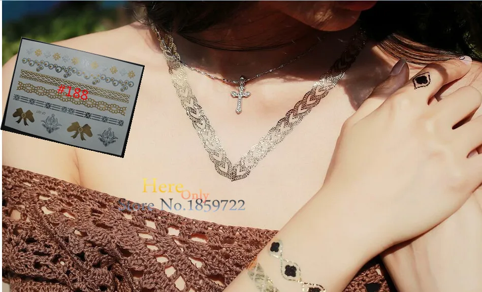 1 шт. дизайн Совы Золотая вспышка металлические водостойкие татуировки перо