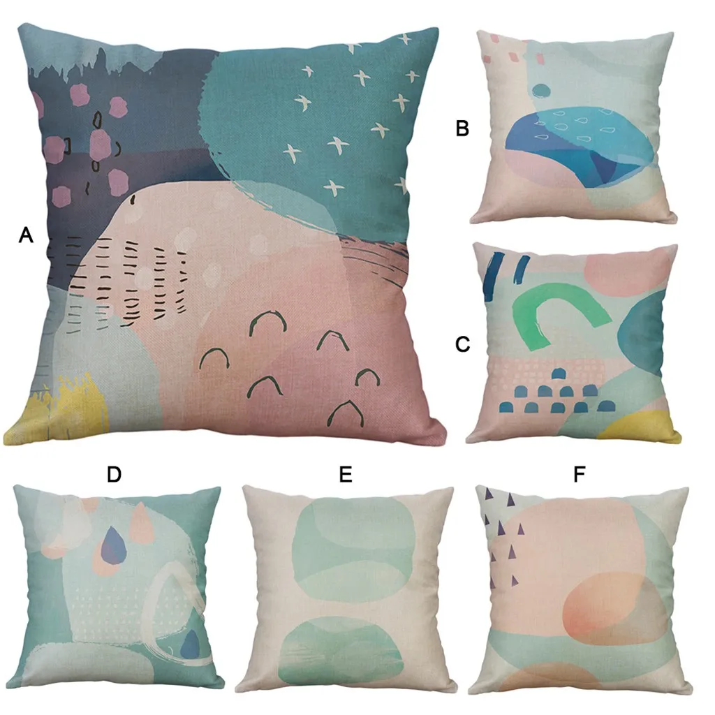 New Printing Pillow Case 40x40cm Square Home Chair Cushion case Office Seat Pillowcase z0612#G30