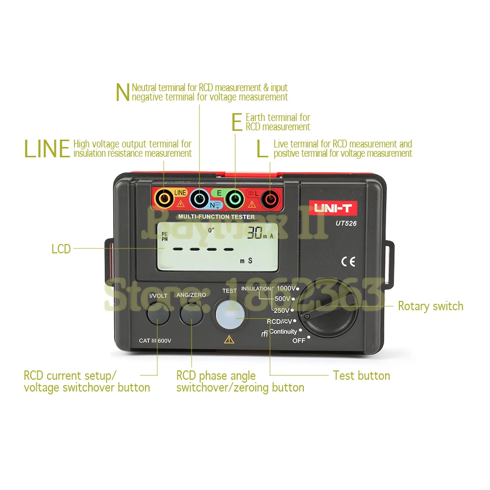 Цифровой мультиметр UNI T UT526 тестер электрической изоляции|uni-t ut526|insulation testerdigital