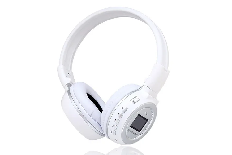 PHSOULTONE HiFi стерео наушники Проводная гарнитура с микрофоном FM радио Micro SD карта плеер для ПК Xiaomi наушники - Цвет: White