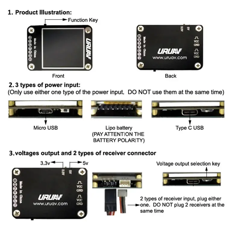 URUAV MC-6S 1-6S Lipo батарея напряжение шашки приемник сигнала тестер для RC моделей Multicopter запасные части Аксессуары