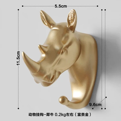 1pcs Креативные 3D настенные вешалки, декоративные дверные крючки, декоративные крючки для пальто, полимерные крючки, олень, носорог, слон, жираф, лошадь, Декор - Цвет: 1pcs