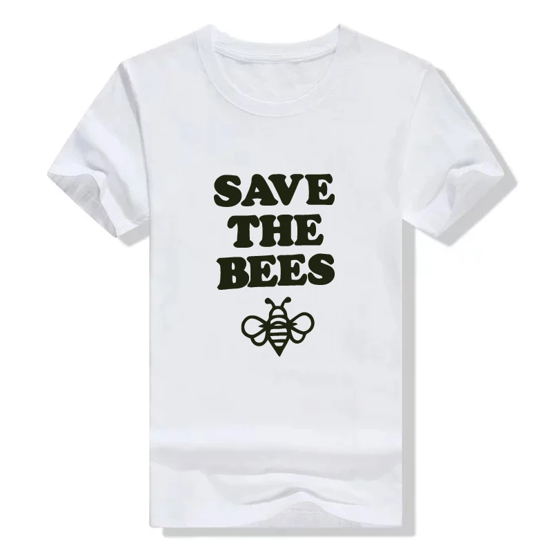 Лидер продаж футболка с надписью Save The Bees Женская Милая графическим принтом